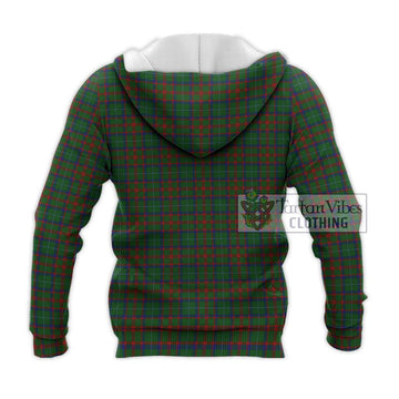 Shaw of Tordarroch Green Hunting Tartan Knitted Hoodie with Family Crest DNA In Me Style