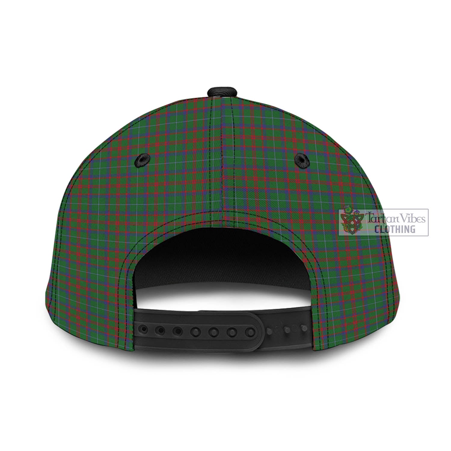 Tartan Vibes Clothing Shaw of Tordarroch Green Hunting Tartan Classic Cap with Family Crest In Me Style