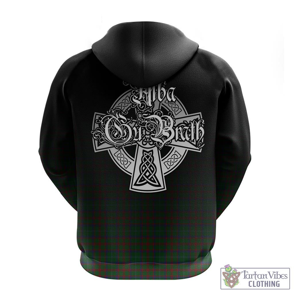 Tartan Vibes Clothing Shaw of Tordarroch Green Hunting Tartan Hoodie Featuring Alba Gu Brath Family Crest Celtic Inspired