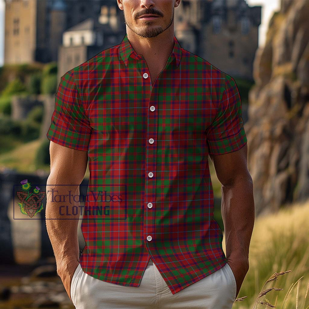 Shaw of Tordarroch Red Dress Tartan Cotton Hawaiian Shirt Adult - Tartanvibesclothing Shop