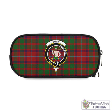 Shaw of Tordarroch Red Dress Tartan Pen and Pencil Case with Family Crest