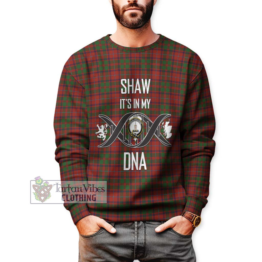 Shaw of Tordarroch Red Dress Tartan Sweatshirt with Family Crest DNA In Me Style Unisex - Tartanvibesclothing Shop