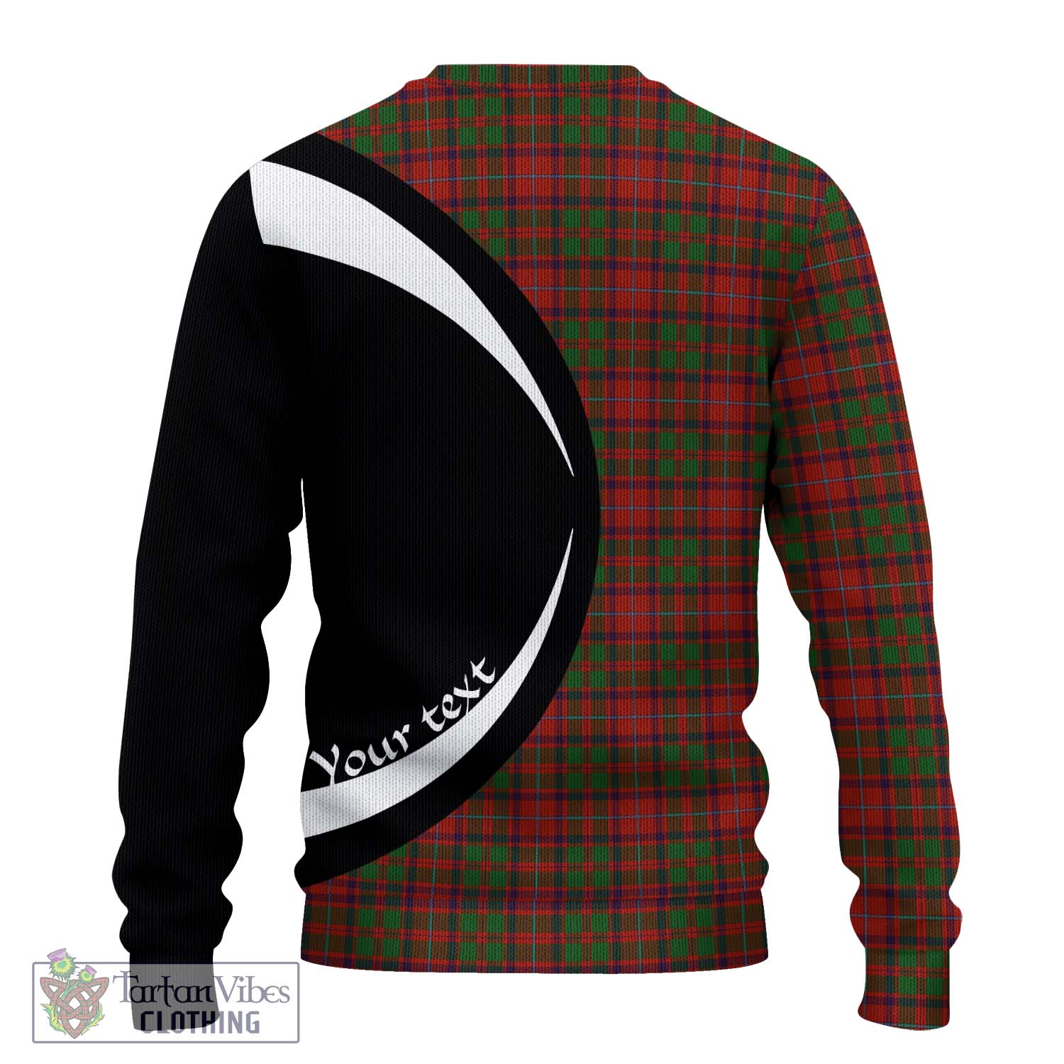 Shaw of Tordarroch Red Dress Tartan Knitted Sweater with Family Crest Circle Style - Tartan Vibes Clothing