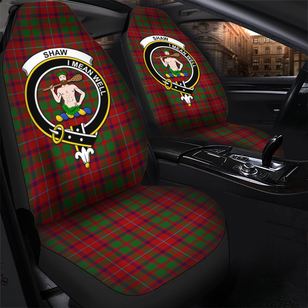 Shaw of Tordarroch Red Dress Tartan Car Seat Cover with Family Crest - Tartanvibesclothing