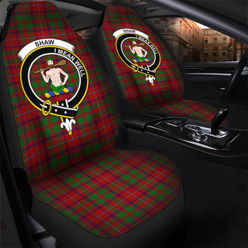 Shaw of Tordarroch Red Dress Tartan Car Seat Cover with Family Crest