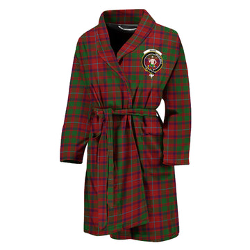 Shaw of Tordarroch Red Dress Tartan Bathrobe with Family Crest