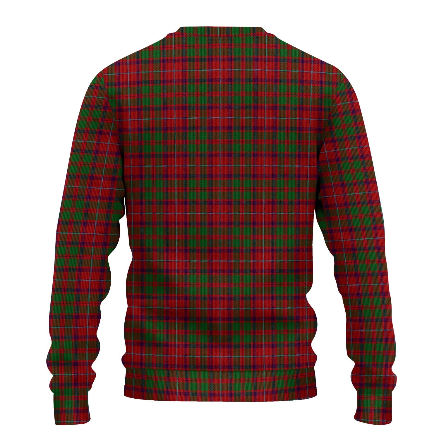 Shaw of Tordarroch Red Dress Tartan Knitted Sweater with Family Crest - Tartanvibesclothing