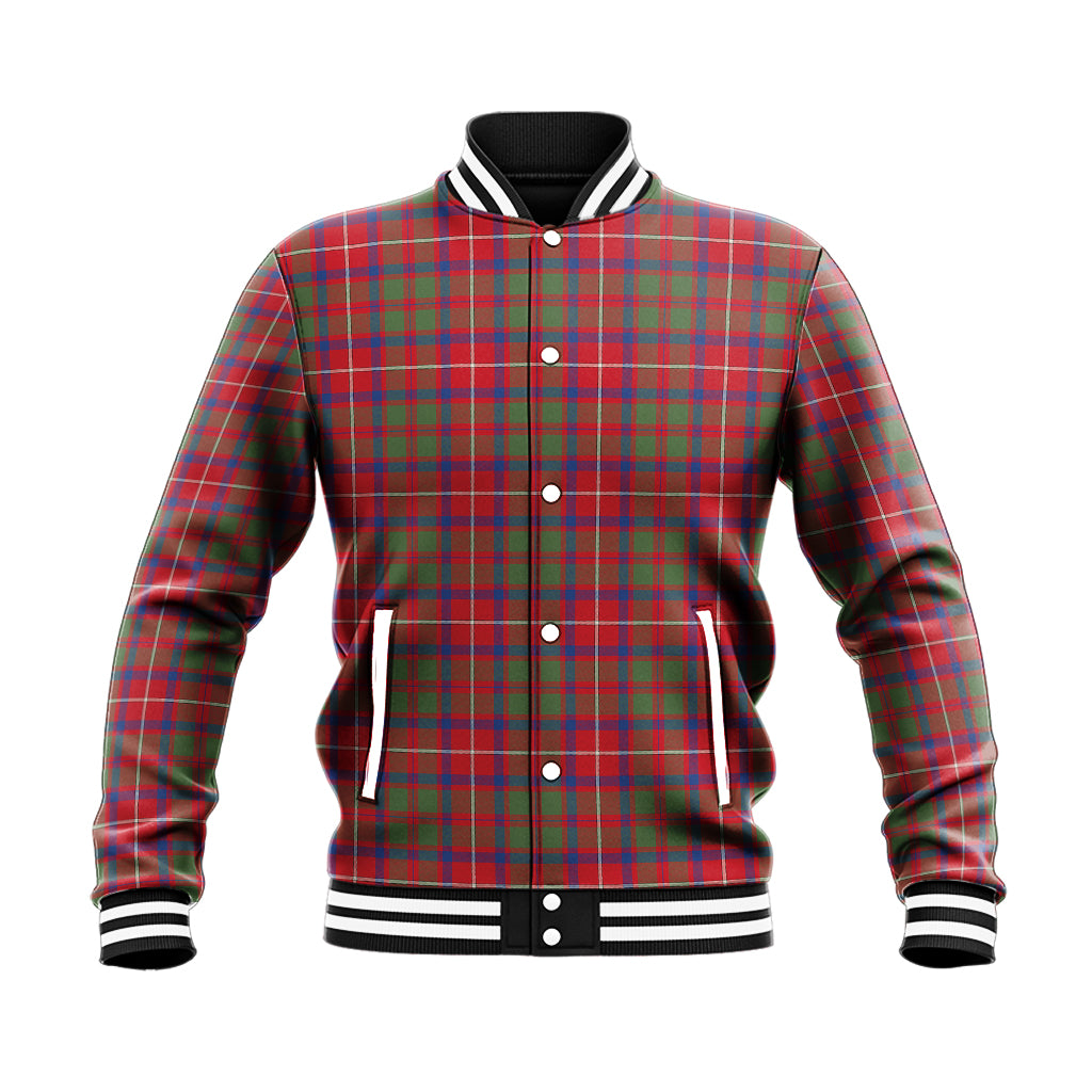 Shaw Red Modern Tartan Baseball Jacket - Tartan Vibes Clothing