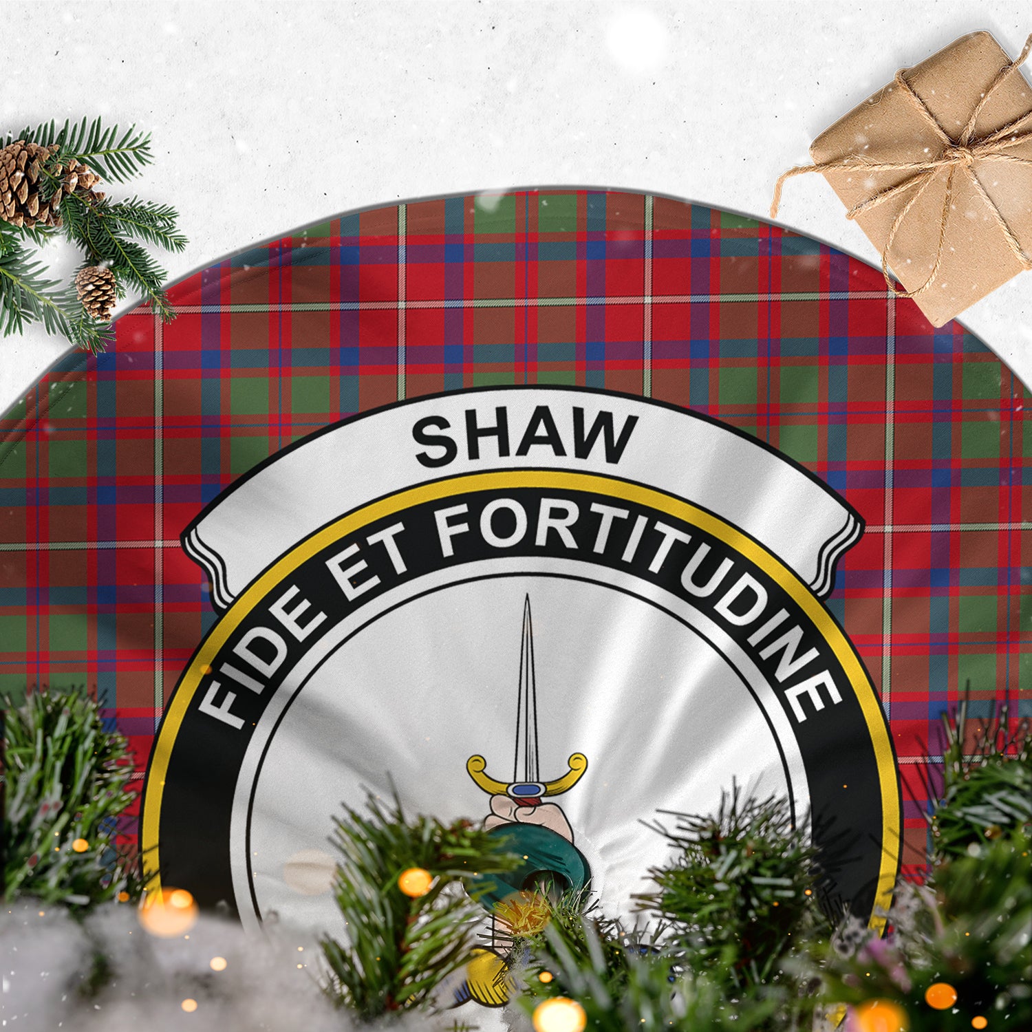 shaw-red-modern-tartan-christmas-tree-skirt-with-family-crest