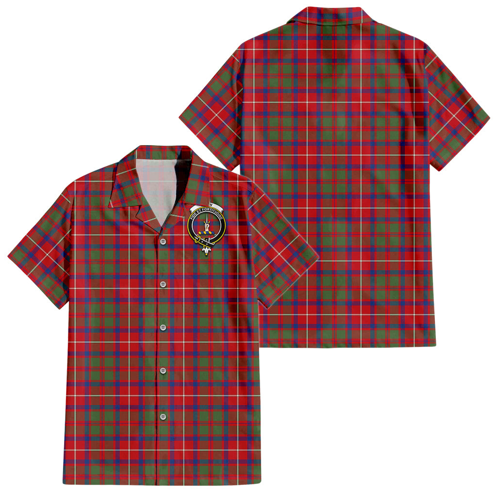 shaw-red-modern-tartan-short-sleeve-button-down-shirt-with-family-crest