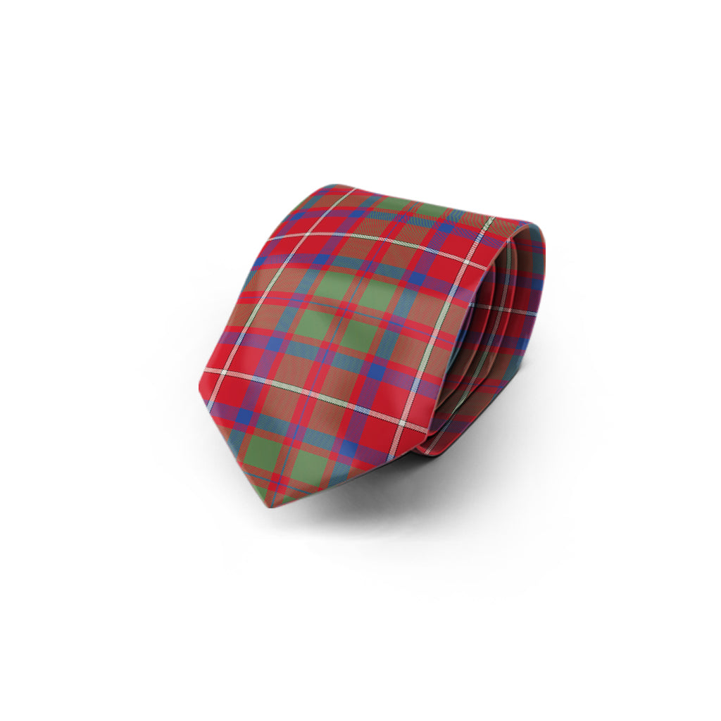 Shaw Red Modern Tartan Classic Necktie - Tartan Vibes Clothing