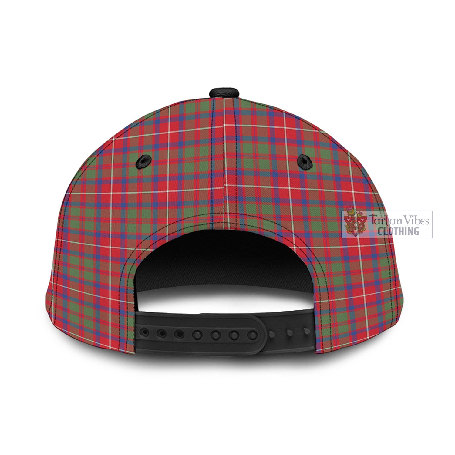 Tartan Vibes Clothing Shaw Red Modern Tartan Classic Cap with Family Crest In Me Style