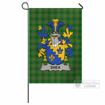 Shea Irish Clan Tartan Flag with Coat of Arms