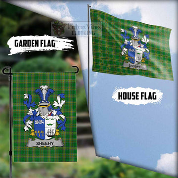 Sheehy Irish Clan Tartan Flag with Coat of Arms