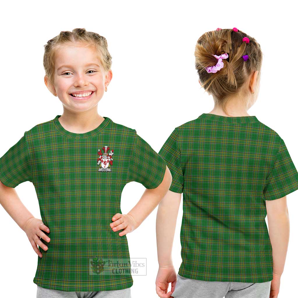 Sheill Irish Clan Tartan Kid T-Shirt with Coat of Arms - Tartan Vibes Clothing