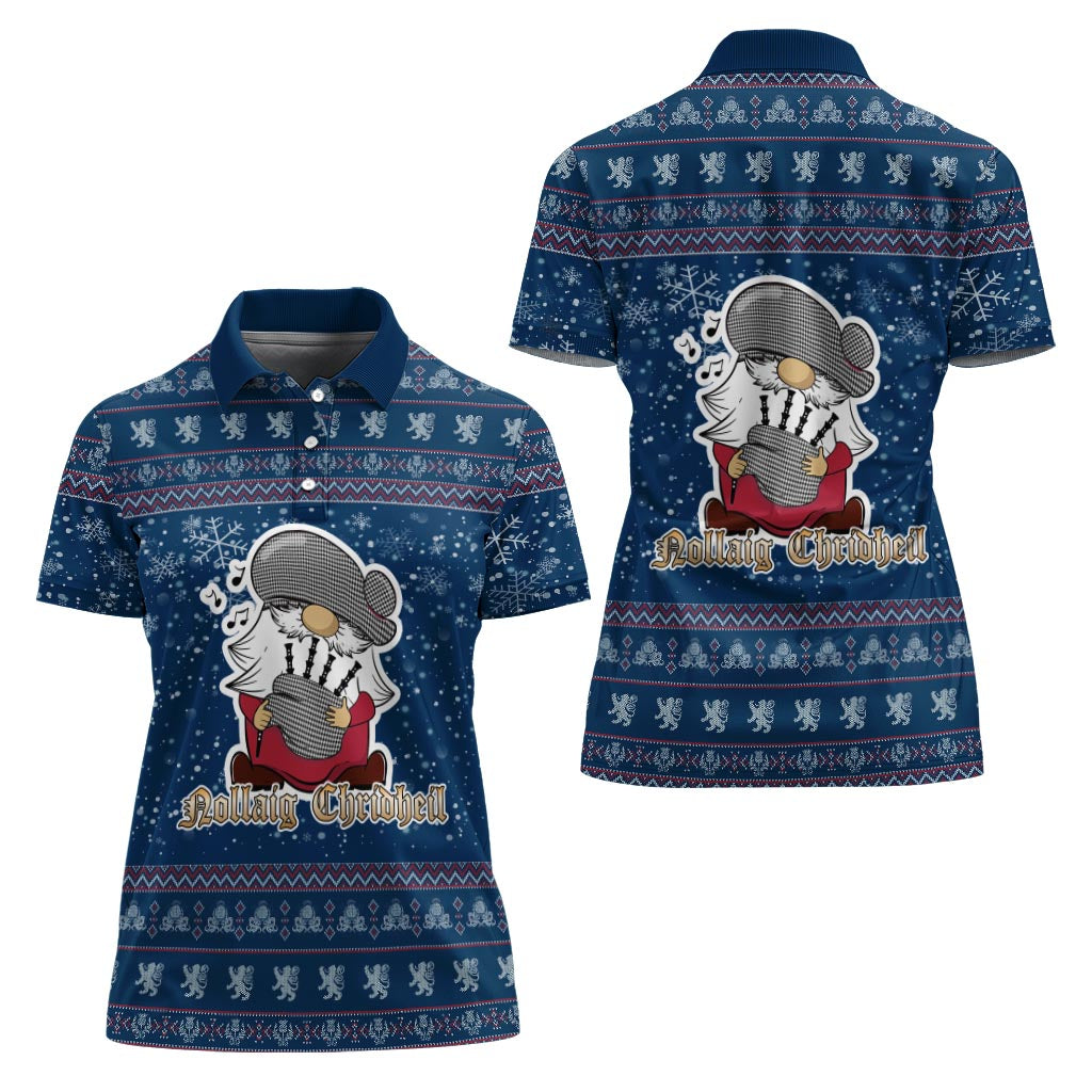 Shepherd Clan Christmas Family Polo Shirt with Funny Gnome Playing Bagpipes - Tartanvibesclothing