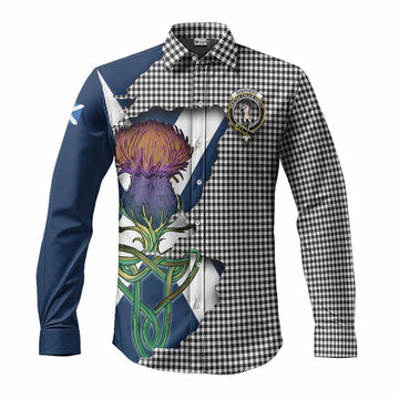 Shepherd Tartan Family Crest Long Sleeve Button Shirt Scottish Thistle Celtic Inspired Men's Shirt S - Tartan Vibes Clothing