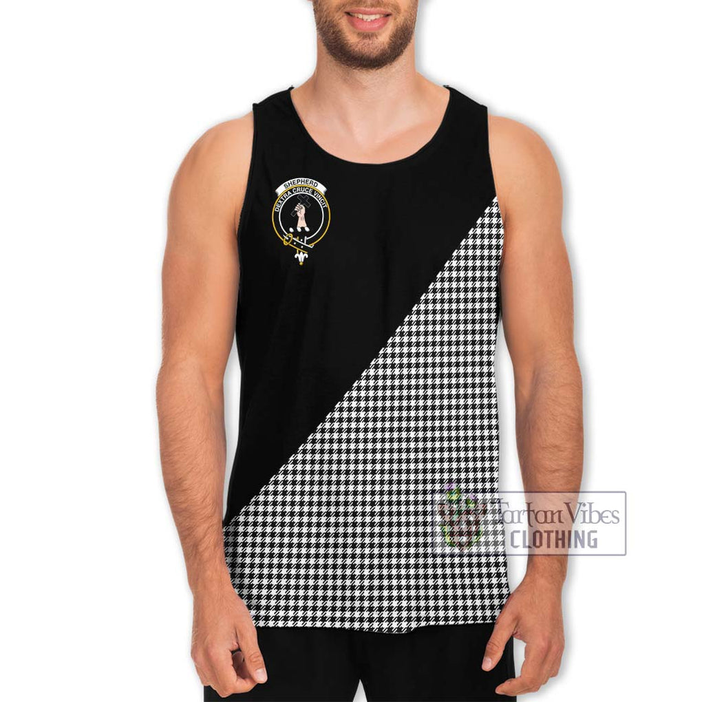 Shepherd Tartan Men's Tank Top with Family Crest and Military Logo Style Men - Tartanvibesclothing Shop