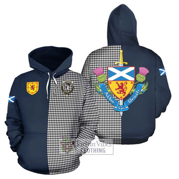 Shepherd Tartan Hoodie Alba with Scottish Lion Royal Arm Half Style