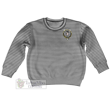 Shepherd Tartan Kid Ugly Sweater with Family Crest