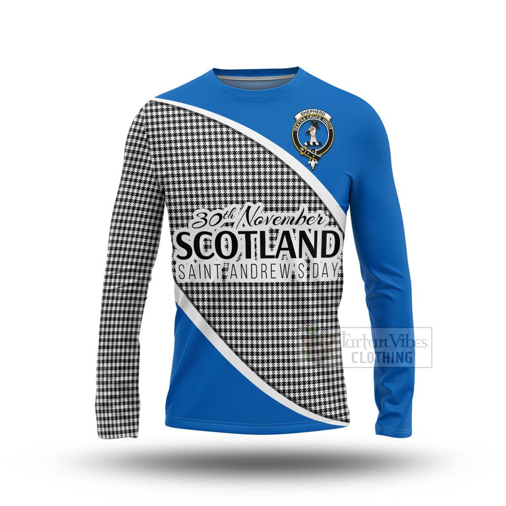 Tartan Vibes Clothing Shepherd Family Crest Tartan Long Sleeve T-Shirt Celebrate Saint Andrew's Day in Style