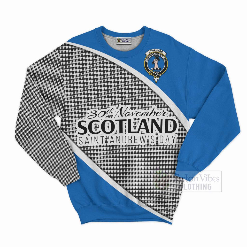 Tartan Vibes Clothing Shepherd Family Crest Tartan Sweatshirt Celebrate Saint Andrew's Day in Style