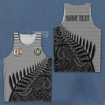 Shepherd Crest Tartan Men's Tank Top with New Zealand Silver Fern Half Style