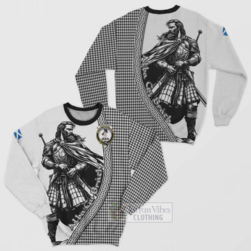 Shepherd Tartan Clan Crest Sweatshirt with Highlander Warrior Celtic Style