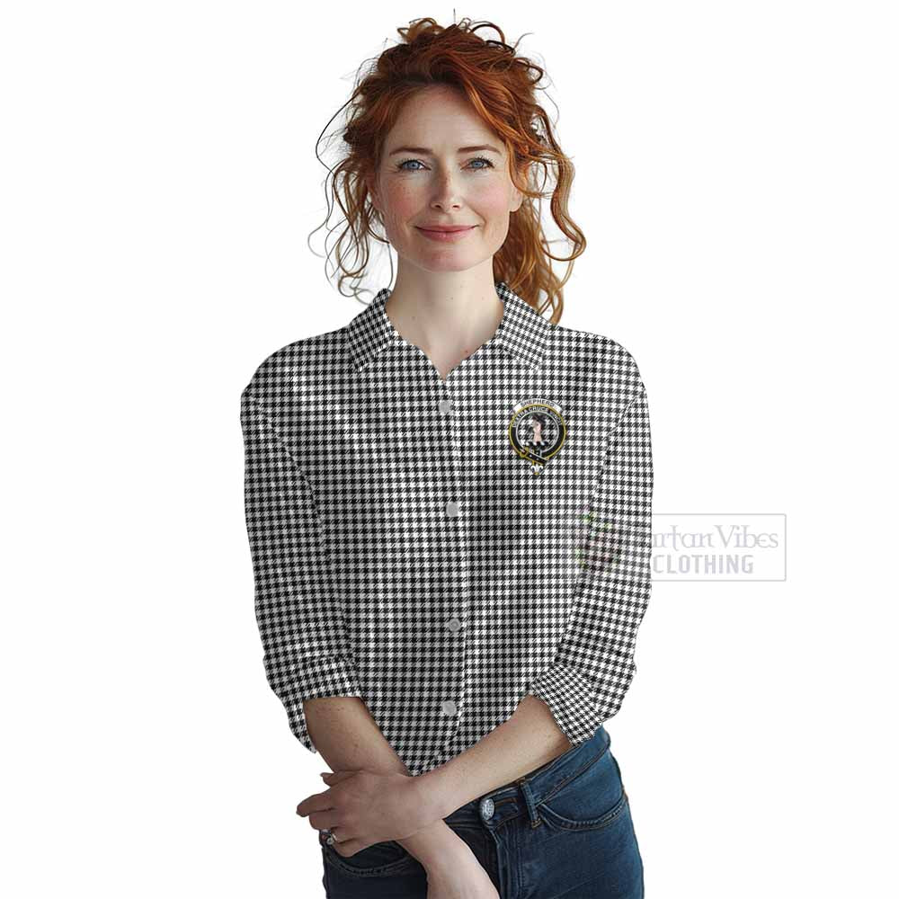 Shepherd Tartan Women's Casual Shirt with Family Crest DNA In Me Style Female - Tartan Vibes Clothing