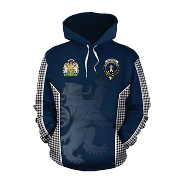 Shepherd Tartan Cotton Hoodie with Family Crest and Lion Rampant Vibes Sport Style