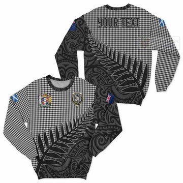 Shepherd Crest Tartan Sweatshirt with New Zealand Silver Fern Half Style