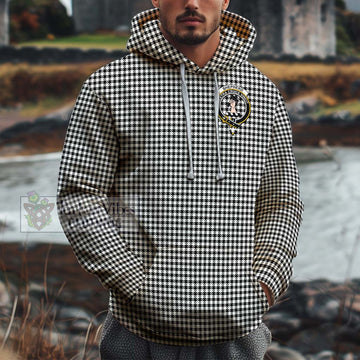 Shepherd Tartan Cotton Hoodie with Family Crest