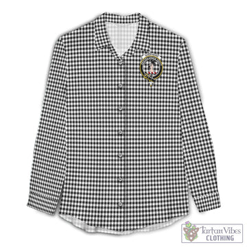 Shepherd Tartan Women's Casual Shirt with Family Crest