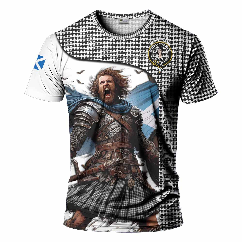 Shepherd Crest Tartan T-Shirt Inspired by the Freedom of Scottish Warrior