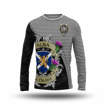 Shepherd Tartan Family Crest Long Sleeve T-Shirt Lion Rampant Royal Thistle Shield Celtic Inspired Unisex - Tartan Vibes Clothing