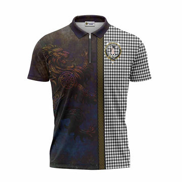 Shepherd Tartan Family Crest Zipper Polo Shirt Alba Gu Brath Be Brave Lion Ancient Style Unisex - Tartan Vibes Clothing