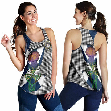 Shepherd Tartan Family Crest Women's Racerback Tanks Scottish Thistle Celtic Inspired 4XL - Tartan Vibes Clothing