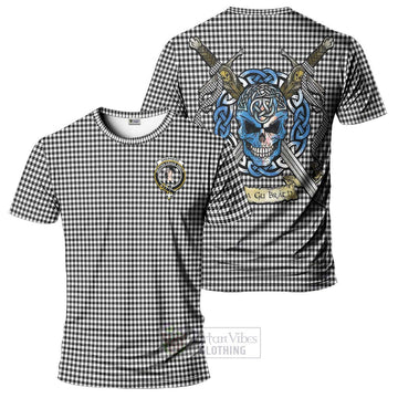 Shepherd Tartan T-Shirt with Family Crest Celtic Skull Style