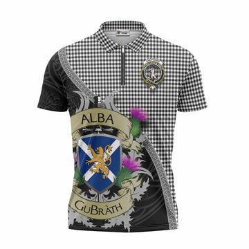 Shepherd Tartan Family Crest Zipper Polo Shirt Lion Rampant Royal Thistle Shield Celtic Inspired Unisex - Tartan Vibes Clothing