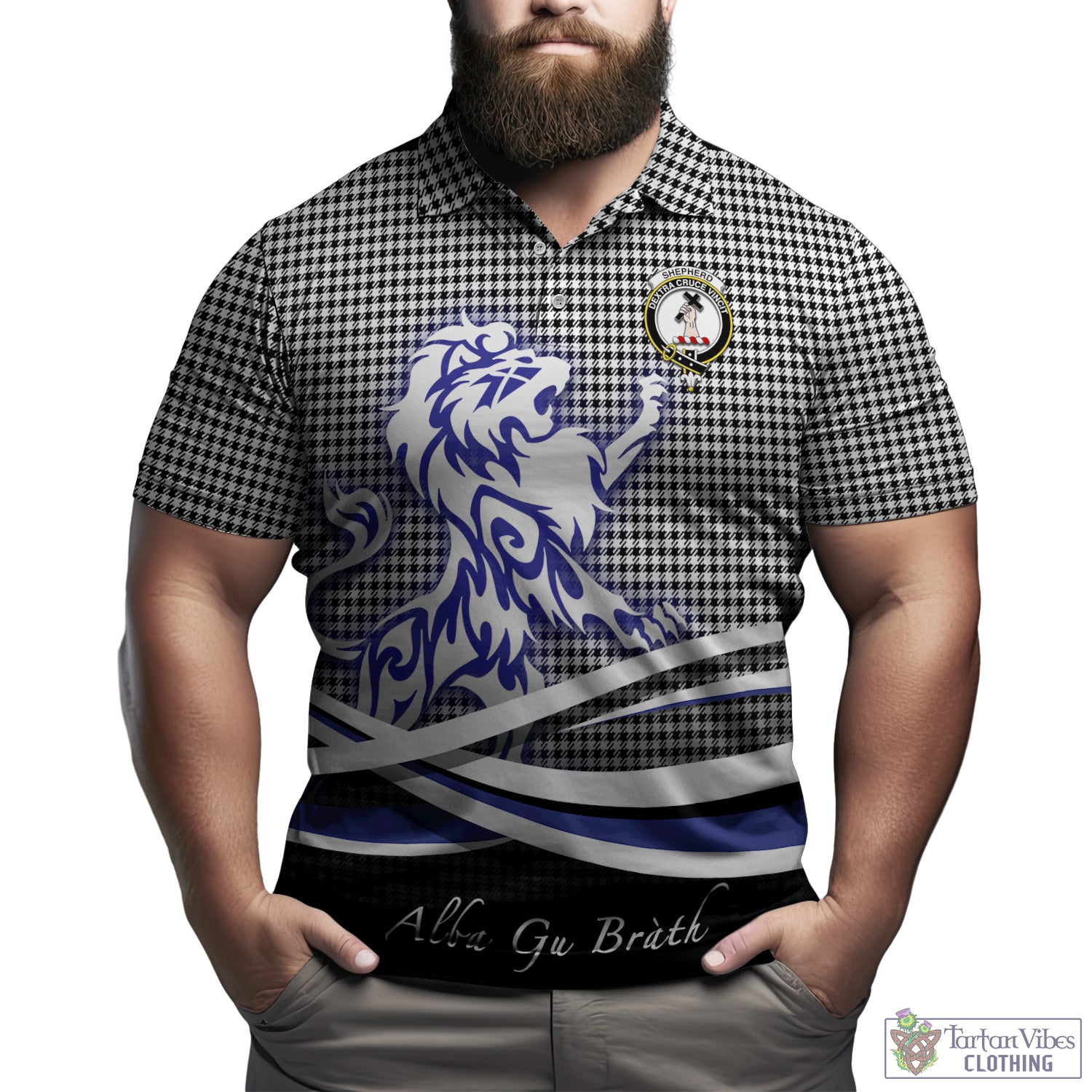 shepherd-tartan-polo-shirt-with-alba-gu-brath-regal-lion-emblem