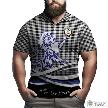 Shepherd Tartan Polo Shirt with Alba Gu Brath Regal Lion Emblem