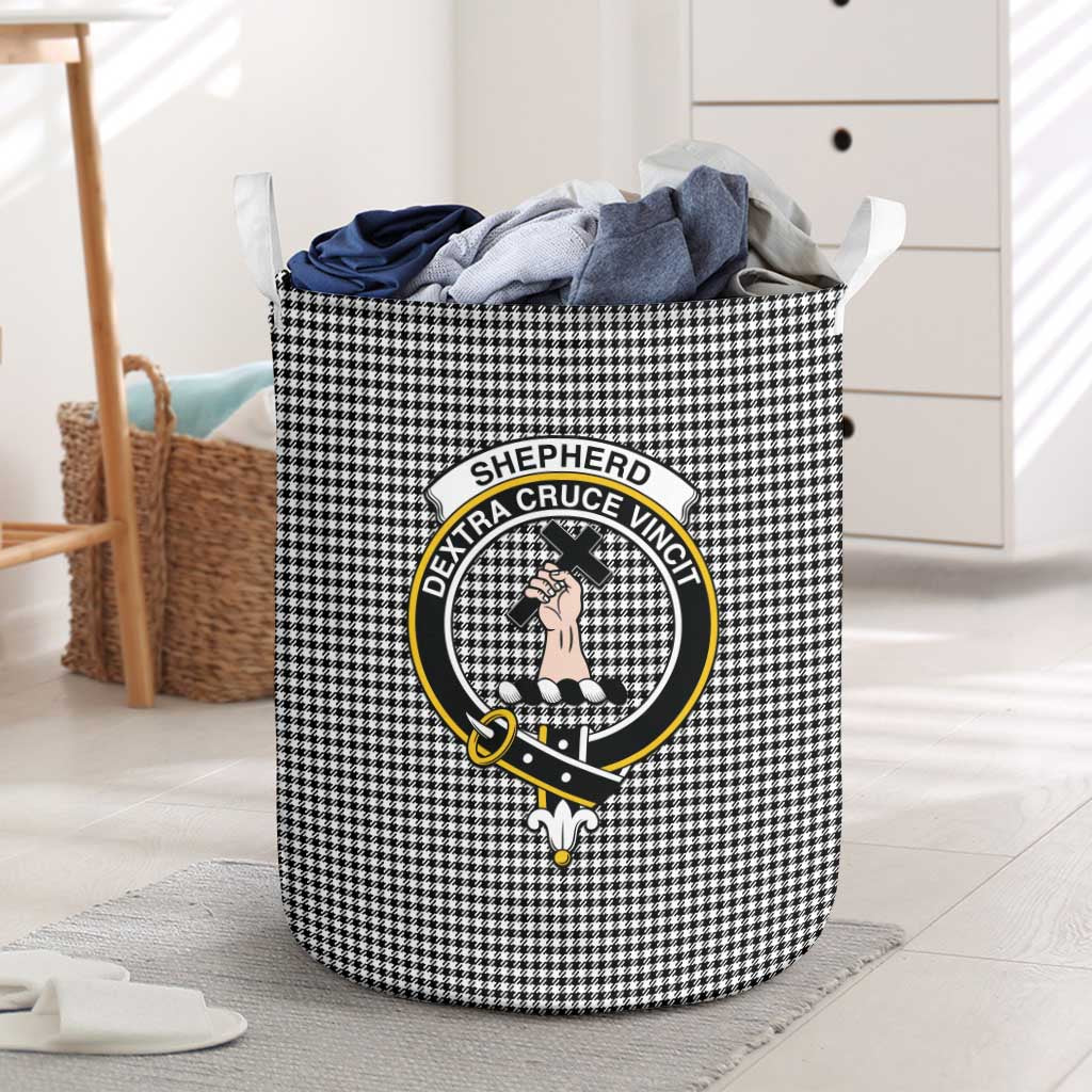 Tartan Vibes Clothing Shepherd Tartan Laundry Basket with Family Crest