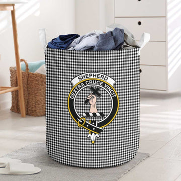 Shepherd Tartan Laundry Basket with Family Crest