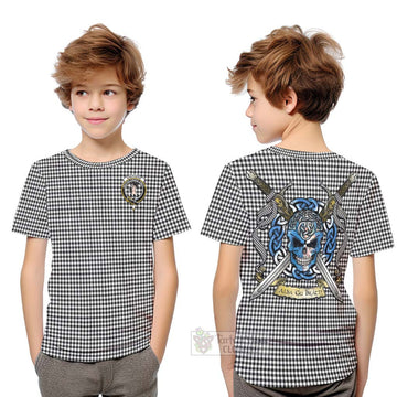 Shepherd Tartan Kid T-Shirt with Family Crest Celtic Skull Style Youth XL Size14 - Tartan Vibes Clothing