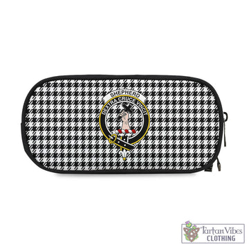 Shepherd Tartan Pen and Pencil Case with Family Crest