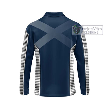 Shepherd Tartan Long Sleeve Polo Shirt with Family Crest and Lion Rampant Vibes Sport Style