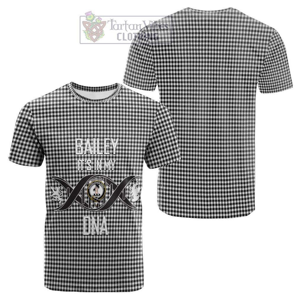 Tartan Vibes Clothing Shepherd Tartan Cotton T-shirt with Family Crest DNA In Me Style