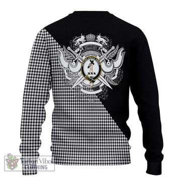 Shepherd Tartan Ugly Sweater with Family Crest and Military Logo Style