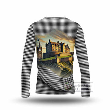Shepherd Tartan Family Crest Long Sleeve T-Shirt with Scottish Ancient Castle Style - Tartan Vibes Clothing