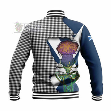 Shepherd Tartan Family Crest Baseball Jacket Scottish Thistle Celtic Inspired - Tartan Vibes Clothing